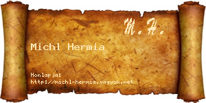Michl Hermia névjegykártya